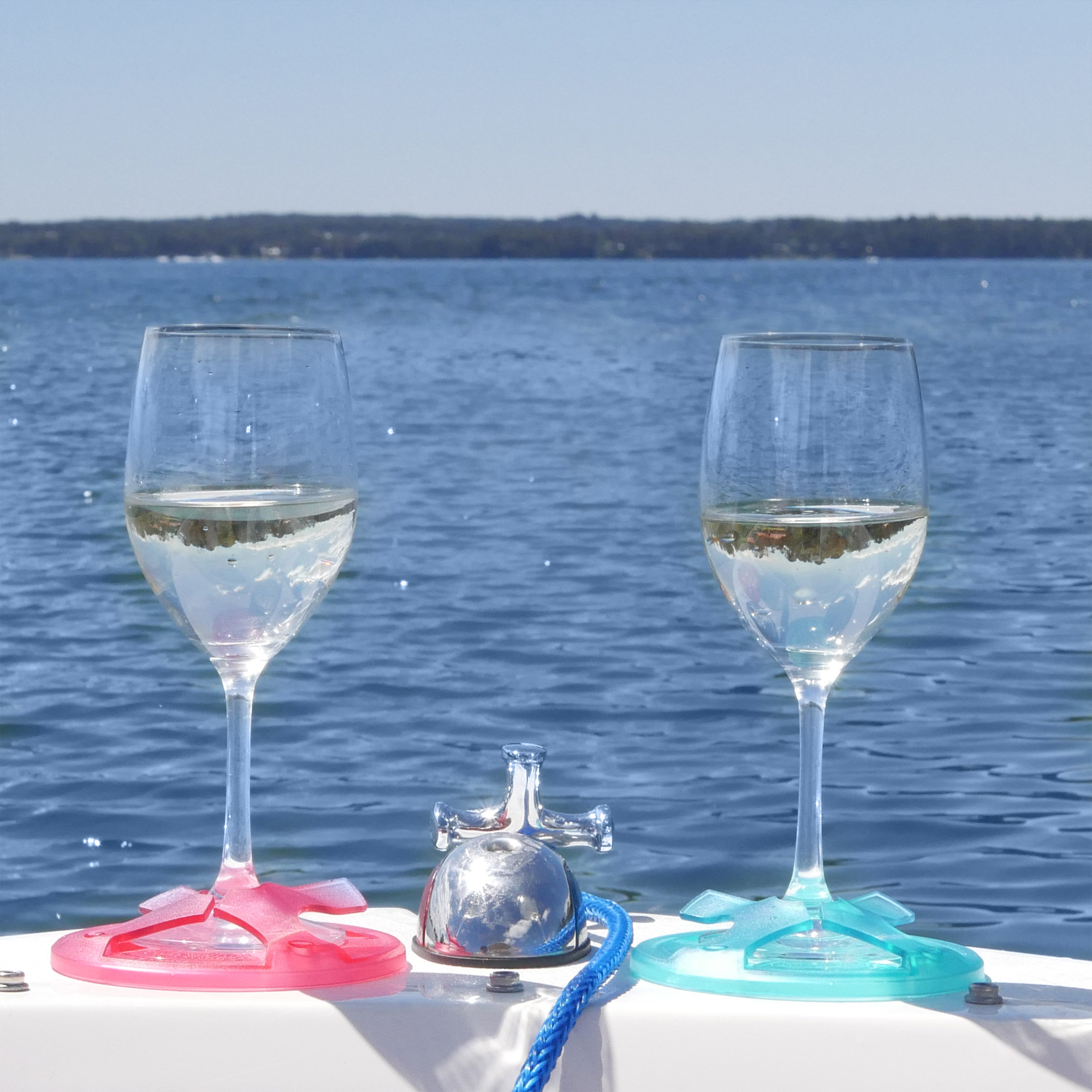 Glass On The Boat Wine Glass Coaster White Product Image 0
