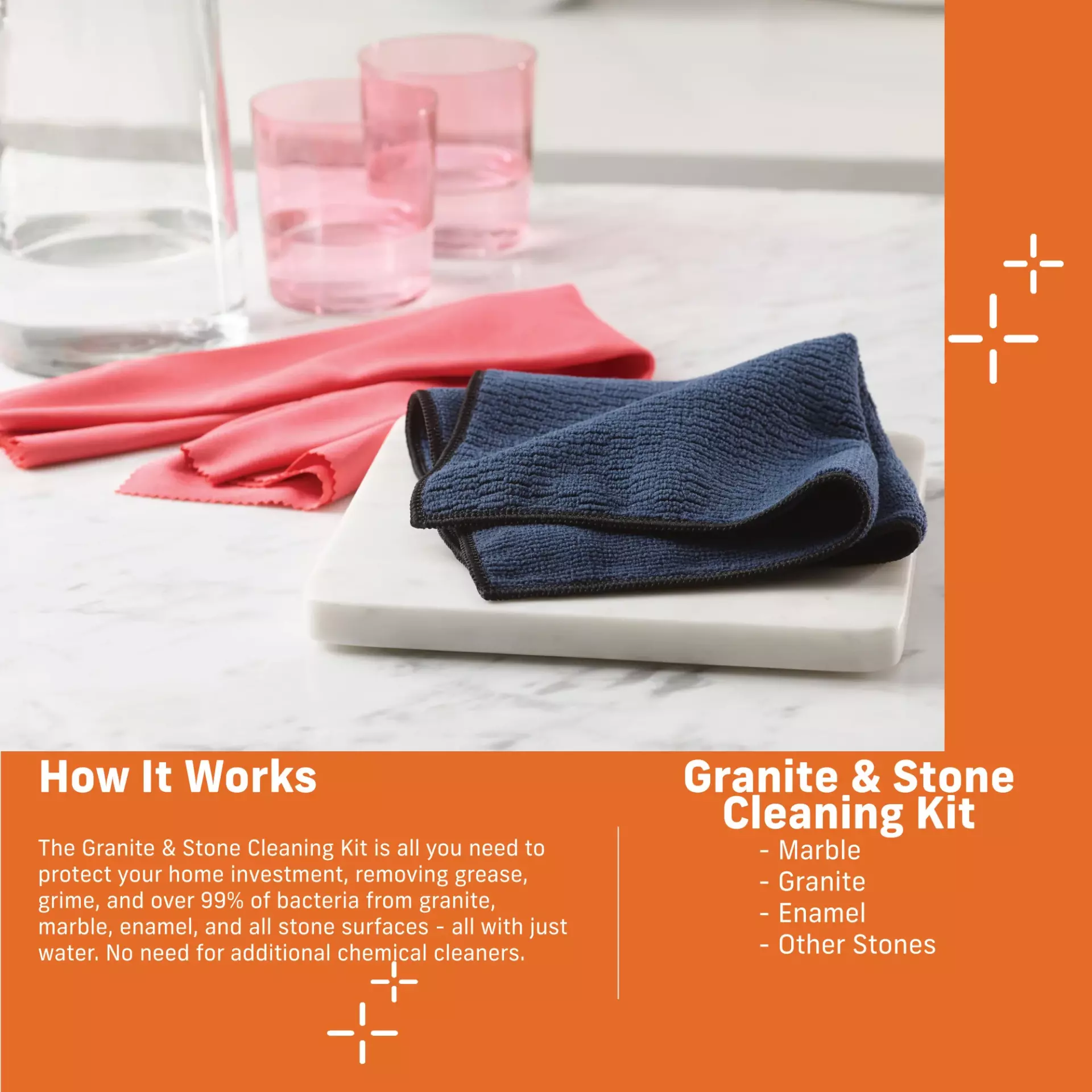 E-Cloth Granite Cleaning Pack Product Image 1
