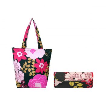 Sachi Insulated Folding Market Tote Floral Blooms