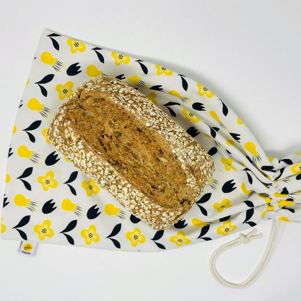 nil Organic Reusable Bread Bag Short Yellow Kowhai Product Image 0