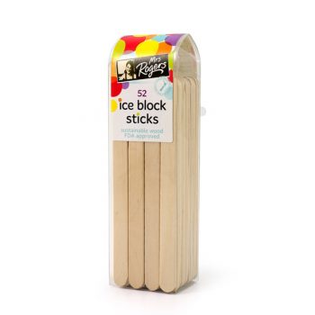 Mrs Rogers Wood Ice Block Sticks Pack of 52