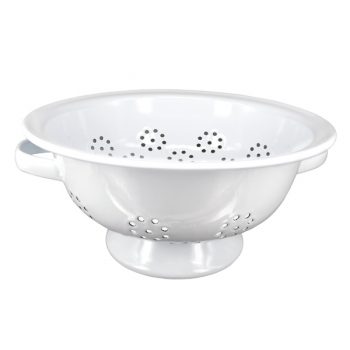Dishy Enamelware Colander 24cm White