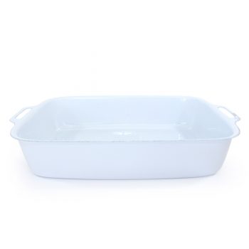 Dishy Enamelware Lasagne Pan White 33cm