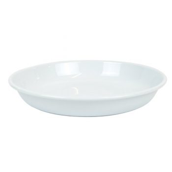 Dishy Enamelware Pasta/Side Plate 24cm White