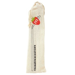 Munch Stainless Steel Reusable Straws Set with Bag and Brush
