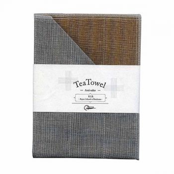 nawrap rib tea towel brown