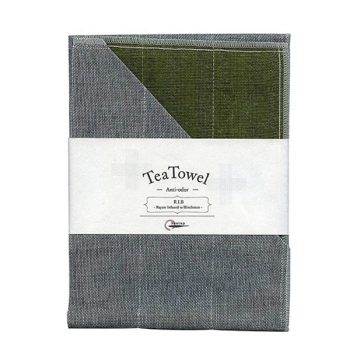 moss green rib tea towel