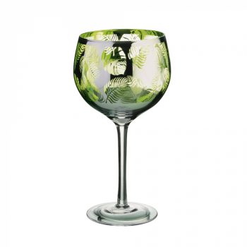 tropical leaves gin glas