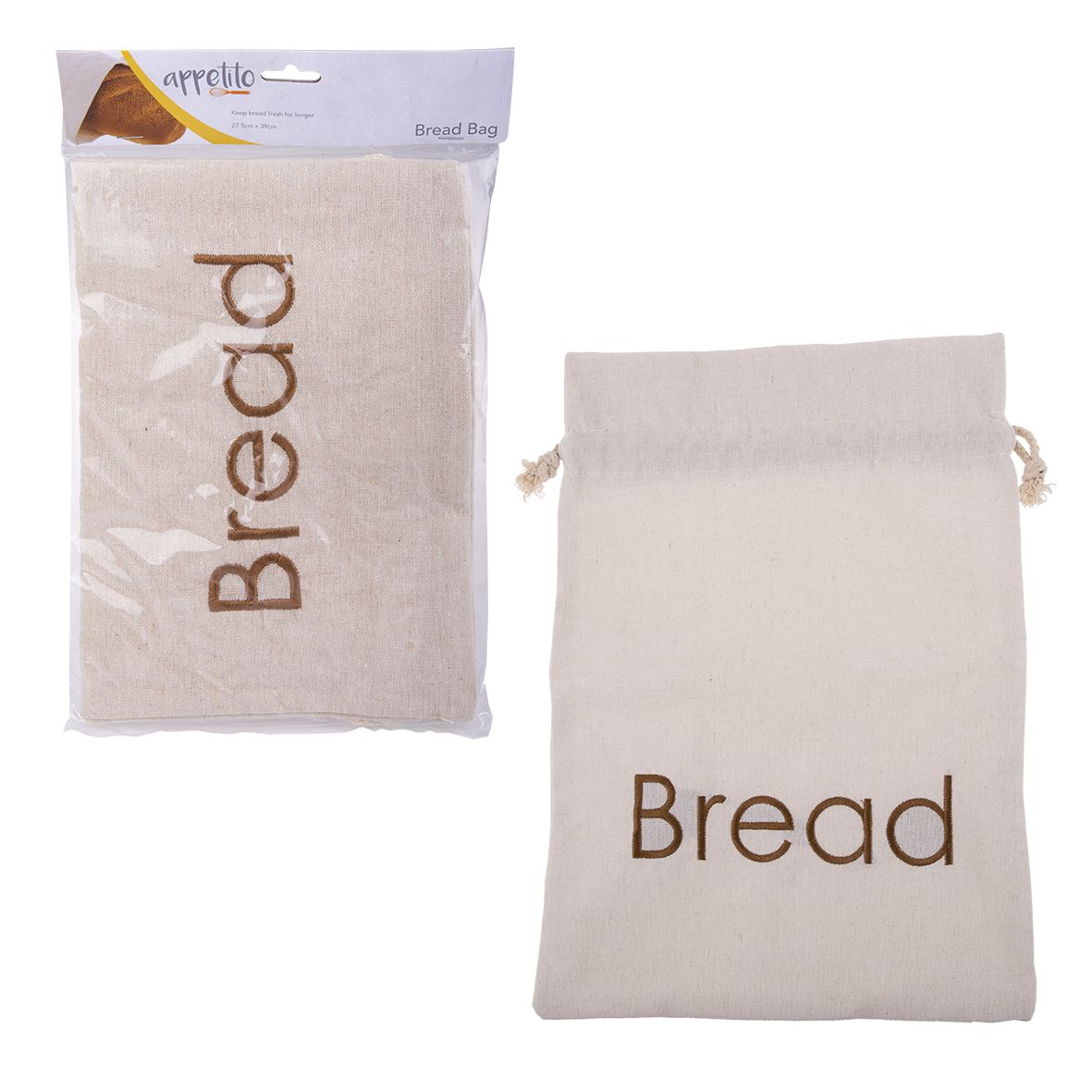 Appetito Bread Storage Bag Embroidered Product Image 1