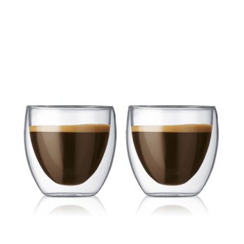 Bodum Pavina Double Wall Glass 80ml Set of 2