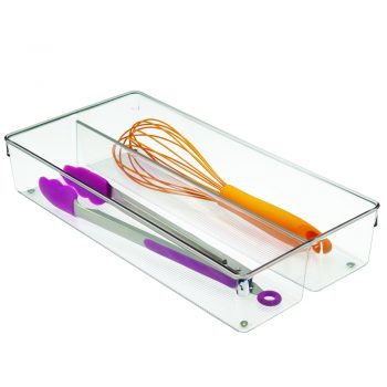 iDesign Linus Storage Tray Deep Wide Large Divided