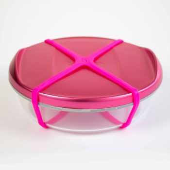 BeetBox Glass Lunch Bowl X Collection Pink