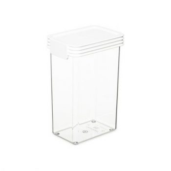 ClickClack Basics Rectangular Storer 1.2L White