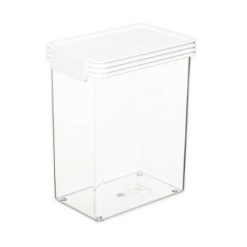 ClickClack Basics Rectangular Storer 2.4L White