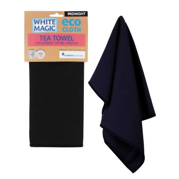 White Magic Microfibre Tea Towel Midnight
