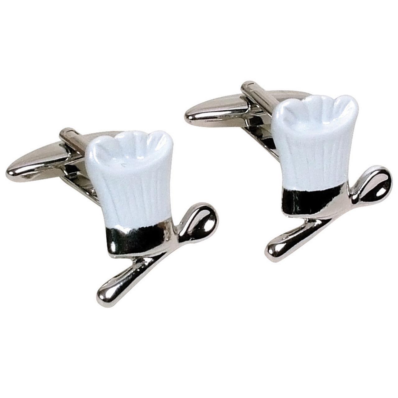 GDesign Novelty Cufflink Chef Hat Chef's Complements