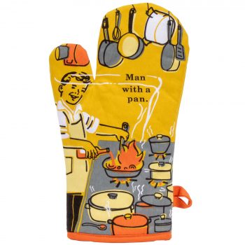 Blue Q Novelty Single Oven Glove 'Man With A Pan'