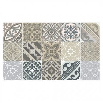 Beija Flor Eclectic Grey Vinyl Mat (4 Sizes)