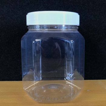 Clear Hexagonal Jar 1500ml