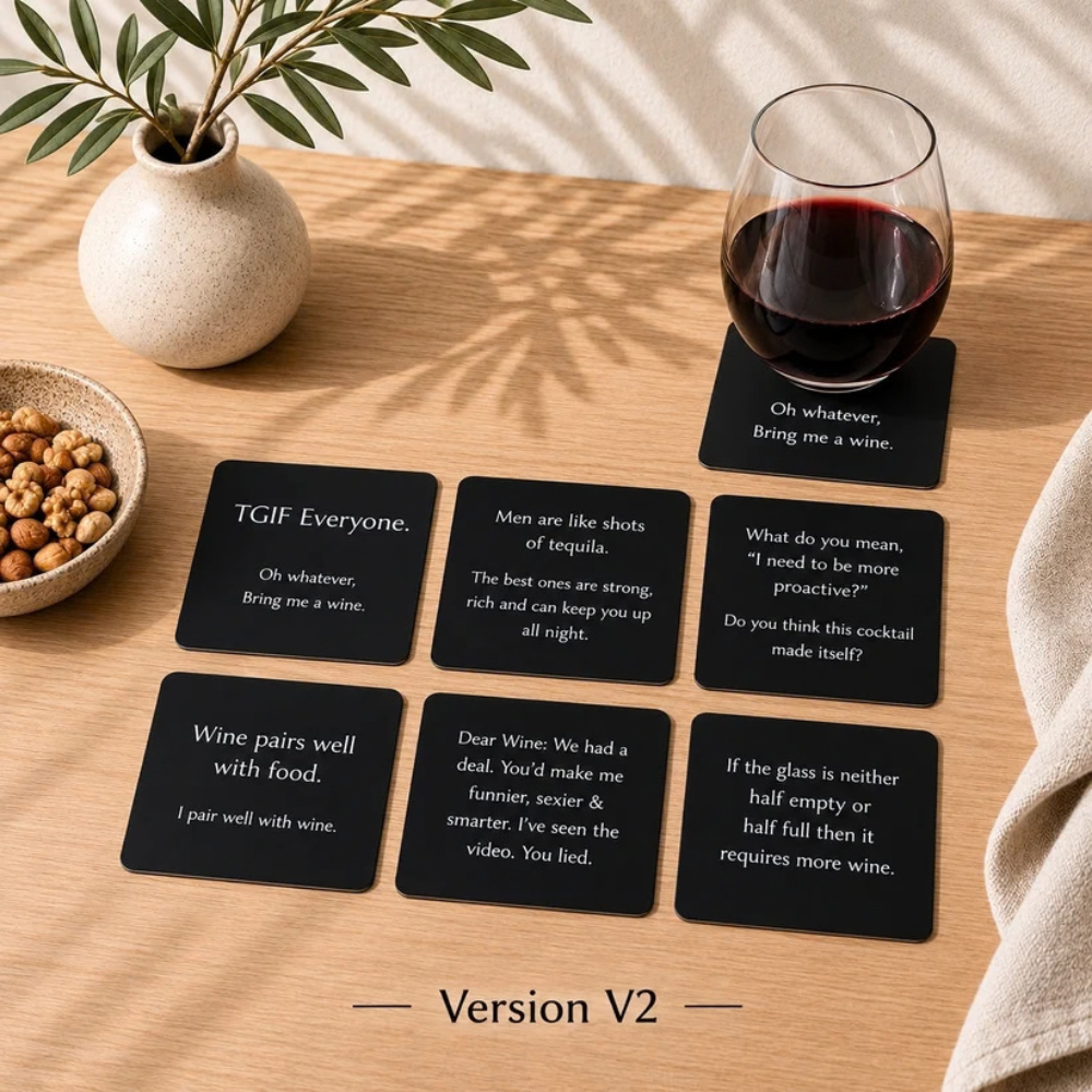Karen Design Funny Coaster Set V2 (2 Colours) (1)