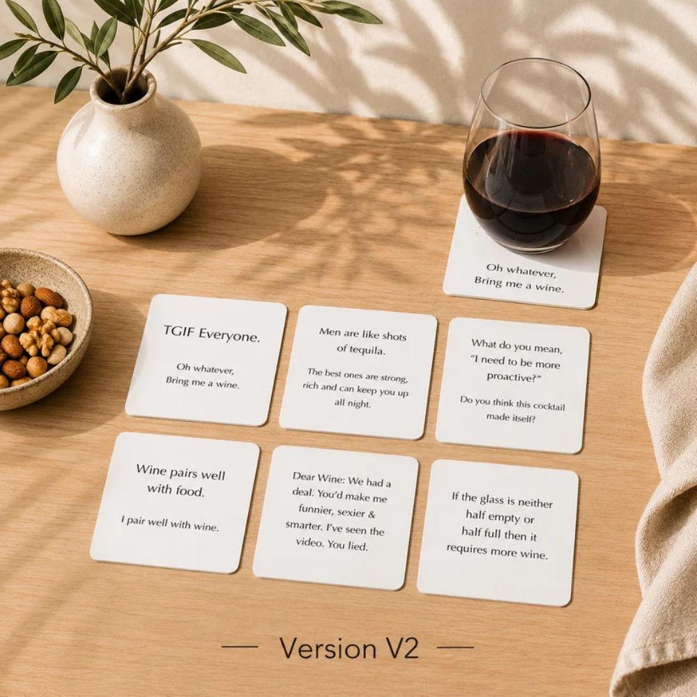 Karen Design Funny Coaster Set V2 (2 Colours)