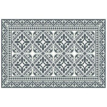 Beija Flor Flor De Lis Grey Vinyl Placemat 33x50cm