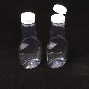 Clear Squeeze Flask Bottle with Lid 350ml