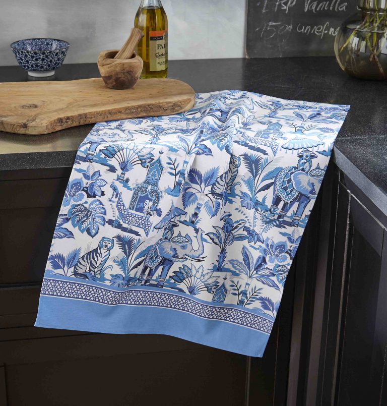 INDIAN BLUE tea towel copy