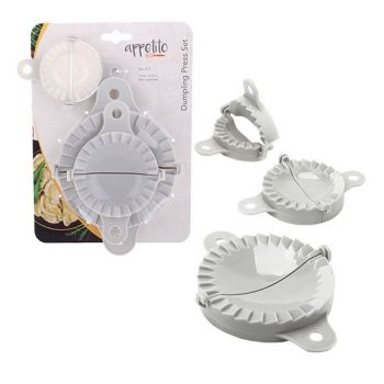 Appetito Dumpling Press Set of 3 White