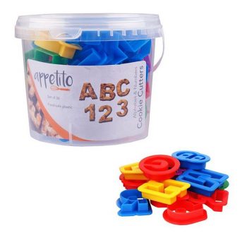 Appetito Cookie Cutter 36 Piece Alphabet & Numbers Set
