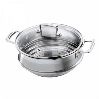 Le Creuset 3-ply Stainless Steel Multi Steamer with Glass Lid (2 Sizes)