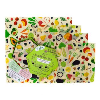 Buzzee Organic Beeswax Wraps Pack of 4 Harvest