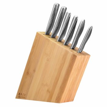 Global Kyoto Bamboo 7 Piece Knife Block Set