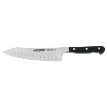 Arcos Clásica Santoku Knife with Scalloped Blade 18cm