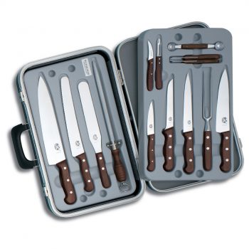 Victorinox Wood Handle Executive Chef's Case 14 Piece