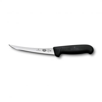 Victorinox Fibrox Flexible Boning Knife Curved Narrow Black 12cm