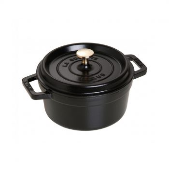 Staub Cast Iron Cocotte Round Black (5 Sizes) - 20cm