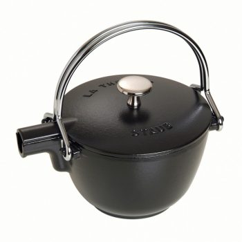 65163 – Round Teapot with Tea Infuser – 1.15L Black HR