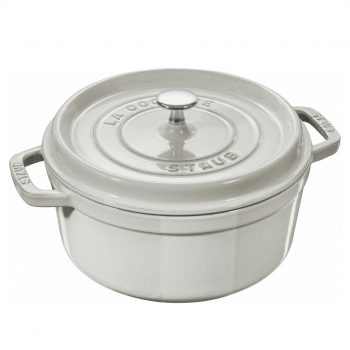 Staub Cast Iron Cocotte Round White Truffle (3 Sizes)