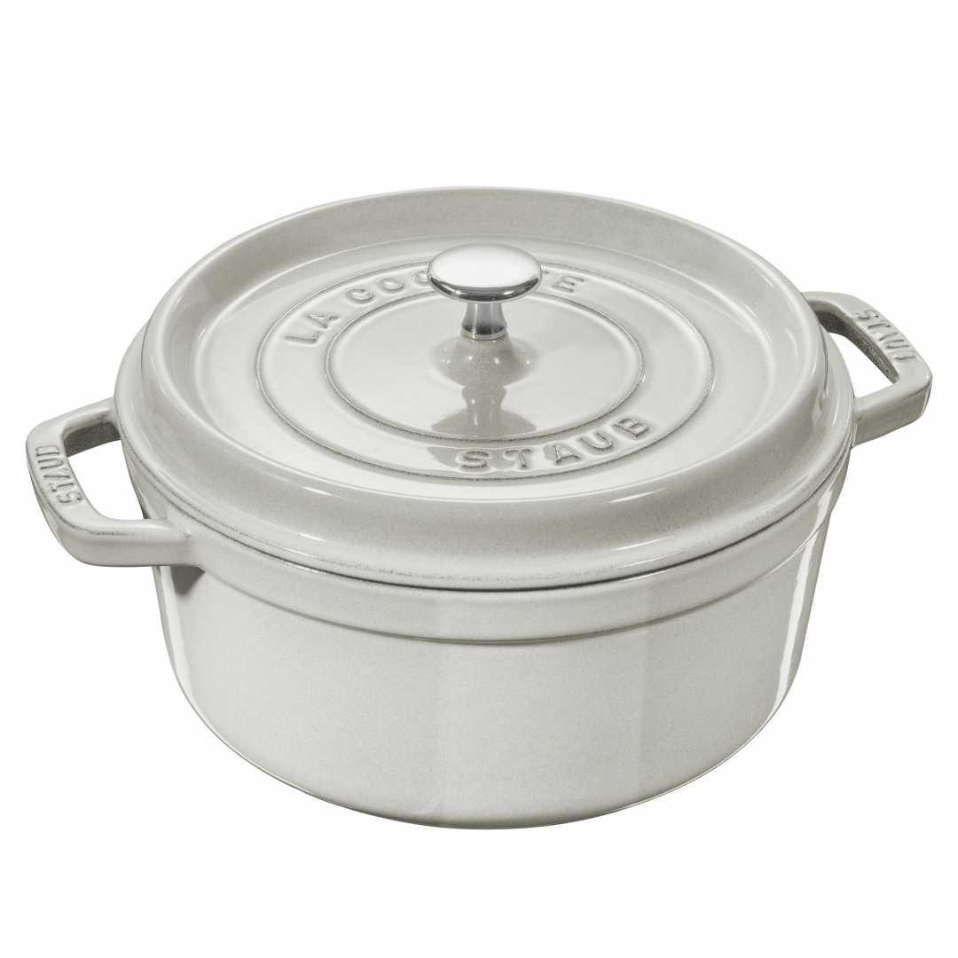 Ideal for pies, terrines, and appetisers. Staub Cast Iron Round Cocotte White Truffle 3 Sizes Chef S Complements