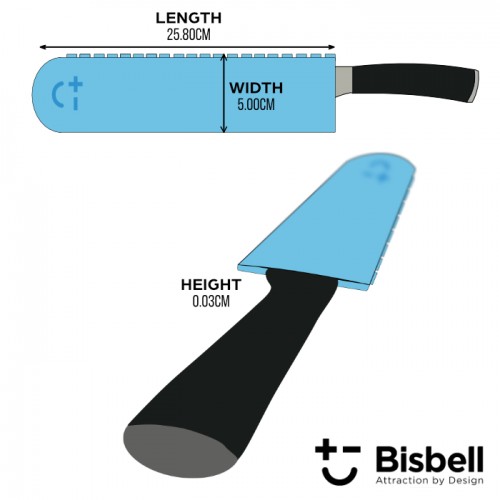 Bisbell Magnetic Knife Guard Black Medium 35mm Product Image 1