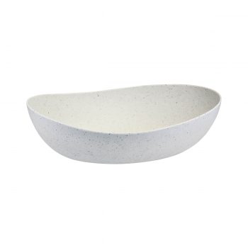 466545-w Cheforward Emerge Oval Bowl Stone Natural 8.25L