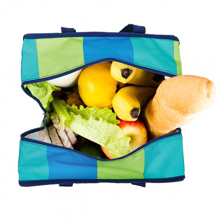 PackIt Freezable Grocery Tote Bag Fresh Stripe Chef's Complements