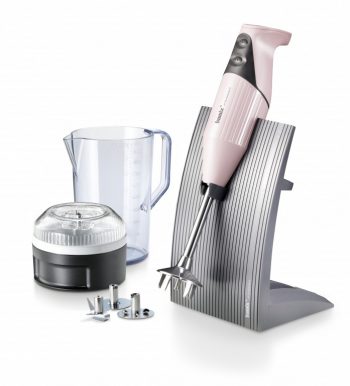 bamix ColourLine Immersion Blender with Accessories Baby Pink