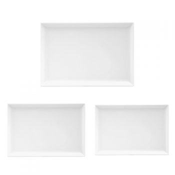 Ryner Melamine Rectangular Platter White (3 Sizes)