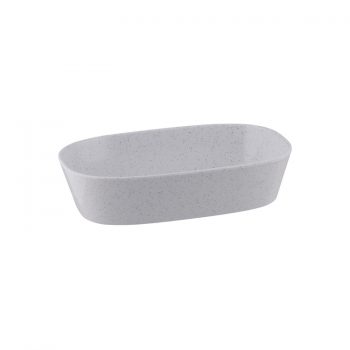 Ryner Melamine Stone White Rectangular Dish 265mm