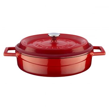 Low Round Casserole Red