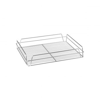 Chrome Glass Basket Rectangular