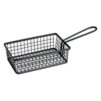 Moda Soho Black Service Basket Shallow Rectangular