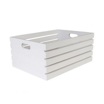 Moda Brooklyn White Acacia Wood Crate